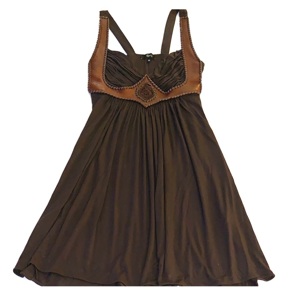 Sky brown swing dress